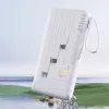 Dudao K11 10000mAh Powerbank z wbudowanymi kablami Biały