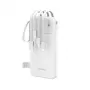 Dudao K11 10000mAh Powerbank z wbudowanymi kablami Biały
