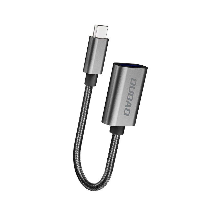 Dudao L15T OTG USB 2.0 na USB Type-C Kabel Adapter, Szary, 15 cm
