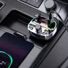 Dudao R2PRO+ Samochodowy Nadajnik FM z PD25W Bluetooth 5.3 RGB Porty Ładowania - Czarno-Srebrny