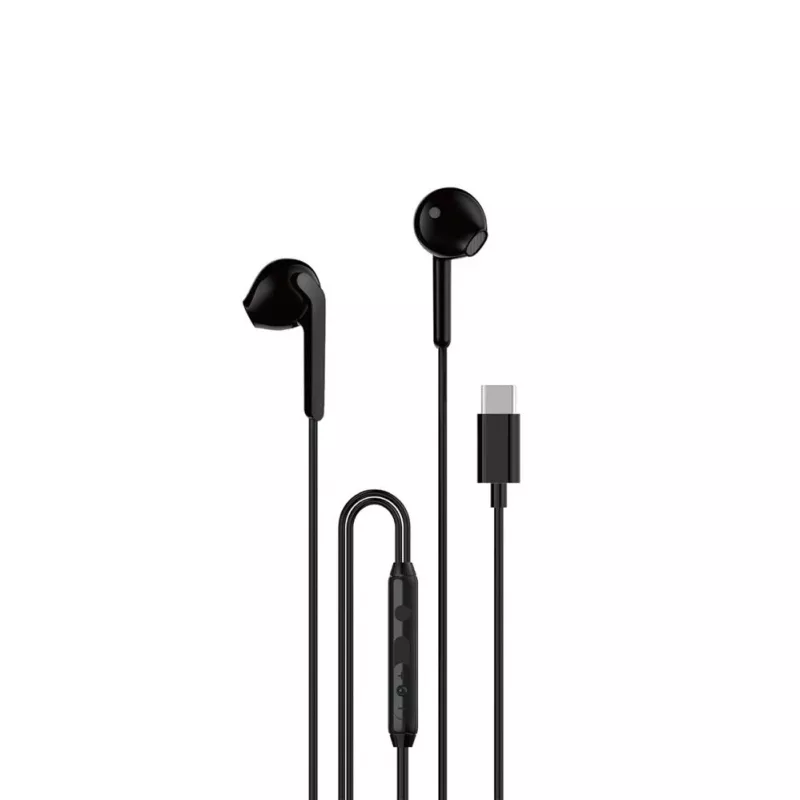 Dudao X3C Słuchawki douszne przewodowe USB-C 1,2m - Czarny