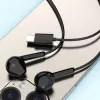DUDAO X3C słuchawki douszne przewodowe USB-C 1,2 m - czarny