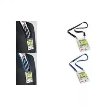 DURABLE 20 DUO A6 identyfikator na smyczy tekstylnej, przezroczysty, 10 sztuk 852507
