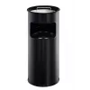 DURABLE 3330-01 Okrągły Metalowy Kosz na Śmieci, 17 L, Srebrny
