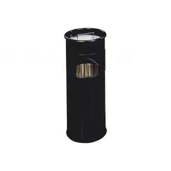 DURABLE 3330-01 Okrągły Metalowy Kosz na Śmieci, 17 L, Srebrny