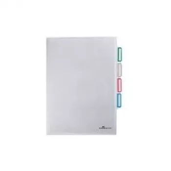 DURABLE A4 kieszeń organizera dokumentów z 3 przegrodami, przezroczysta, opakowanie 5 szt. 231619