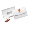 DURABLE CLICK FOLD Magnetyczny uchwyt na identyfikator 90x54 mm, Przezroczysty, Opakowanie 10 szt. (821519)