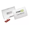 DURABLE CLICK FOLD Magnetyczny uchwyt na identyfikator 90x54 mm, Przezroczysty, Opakowanie 10 szt. (821519)