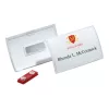 DURABLE CLICK FOLD Magnetyczny uchwyt na identyfikator 90x54 mm, Przezroczysty, Opakowanie 10 szt. (821519)