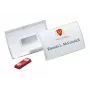DURABLE CLICK FOLD Magnetyczny uchwyt na identyfikator 90x54 mm, Przezroczysty, Opakowanie 10 szt. (821519)