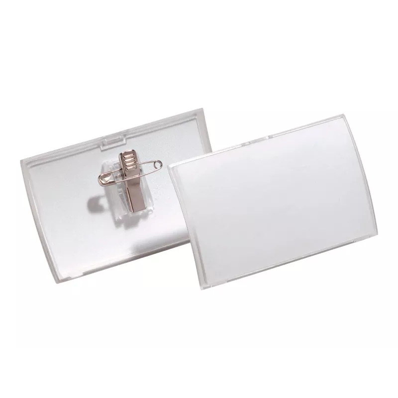 DURABLE CLICK FOLD Identyfikator 40x75 mm z Combi Clip, opakowanie 25 szt. 821119