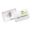 DURABLE CLICK FOLD Etui na identyfikator z klipsem kombinowanym, 90 x 54 mm, przezroczyste, opakowanie 25 szt. (821419)