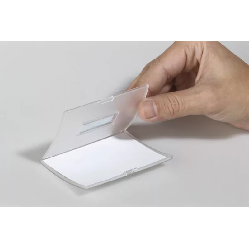 DURABLE CLICK FOLD Identyfikator z klipsem, wkład 90x54 mm, przezroczysty, opakowanie 25 szt. 821619