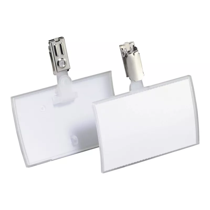 DURABLE CLICK FOLD Identyfikator z klipsem, wkład 90x54 mm, przezroczysty, opakowanie 25 szt. 821619