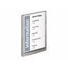 DURABLE CLICK SIGN A4 pionowa tabliczka na drzwi srebrna 486737