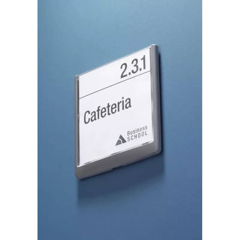 DURABLE CLICK SIGN Tabliczka na drzwi 149 x 148,5 mm Srebrna 486237