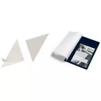 DURABLE CORNERFIX® Samoprzylepne trójkątne kieszonki narożne, 175 mm, przezroczyste, 100 sztuk (828319)