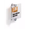 DURABLE CRYSTAL SIGN Tabliczka na drzwi 105x105 mm, bezramkowa szyba akrylowa, montaż na śruby, przezroczysta, 1 zestaw 482019