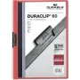 DURABLE DURACLIP 60 A4 Teczka z klipsem czarna z przezroczystą przednią okładką, pojemność 60 arkuszy, antypoślizgowy klips sprężynowy, opakowanie 25 szt. 220903