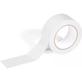 DURABLE DURALINE BASIC Taśma Oznaczeniowa 50 mm x 30 m, Biała, Samoprzylepna PCV, Odporna na Rozerwanie i Ścieranie 104402
