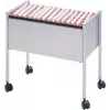 Wózek na zawieszki DURABLE ECONOMY 80 na A4, czarna stal, 4 kółka skrętne, 2 z hamulcami 309523