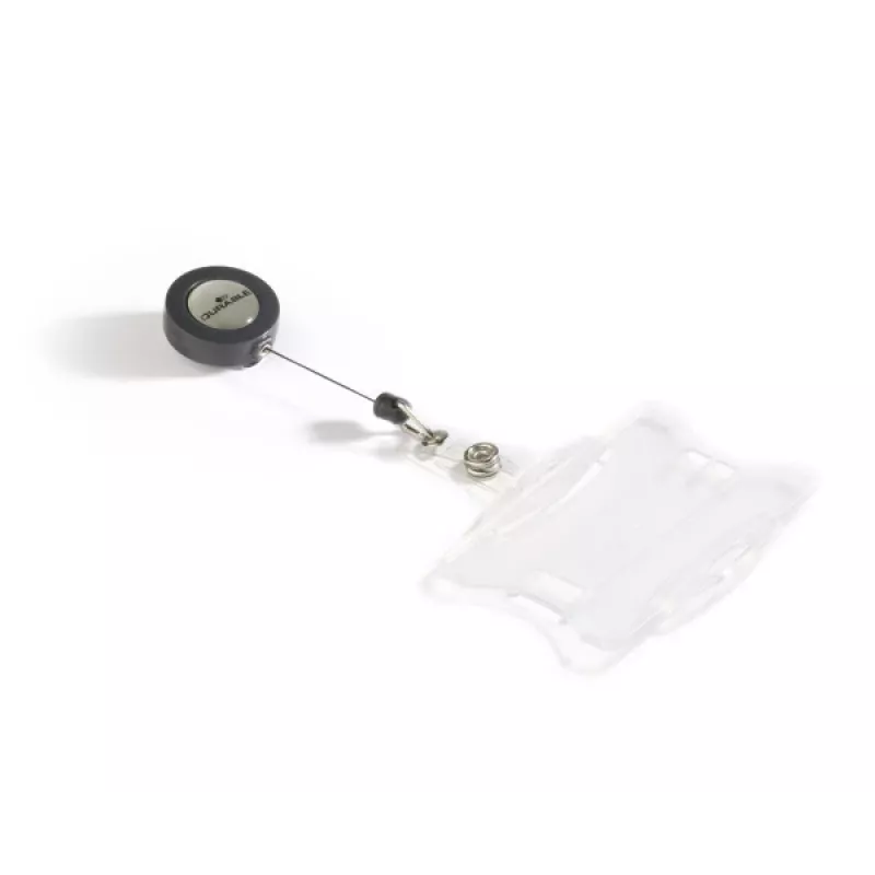 DURABLE uchwyt na kartę ID ze zwijanym mechanizmem na 1 kartę, opakowanie 10 szt. 801119