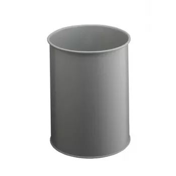 DURABLE Metalowy Kosz na Śmieci 15L Okrągły Czarny 330110