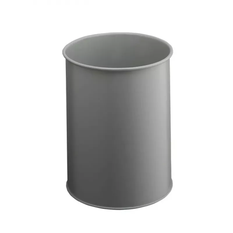 DURABLE Metalowy Kosz na Śmieci 15L Okrągły Czarny 330110