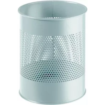 DURABLE Metalowy Kosz na Śmieci 15L Okrągły Perforowany Czarny 331010