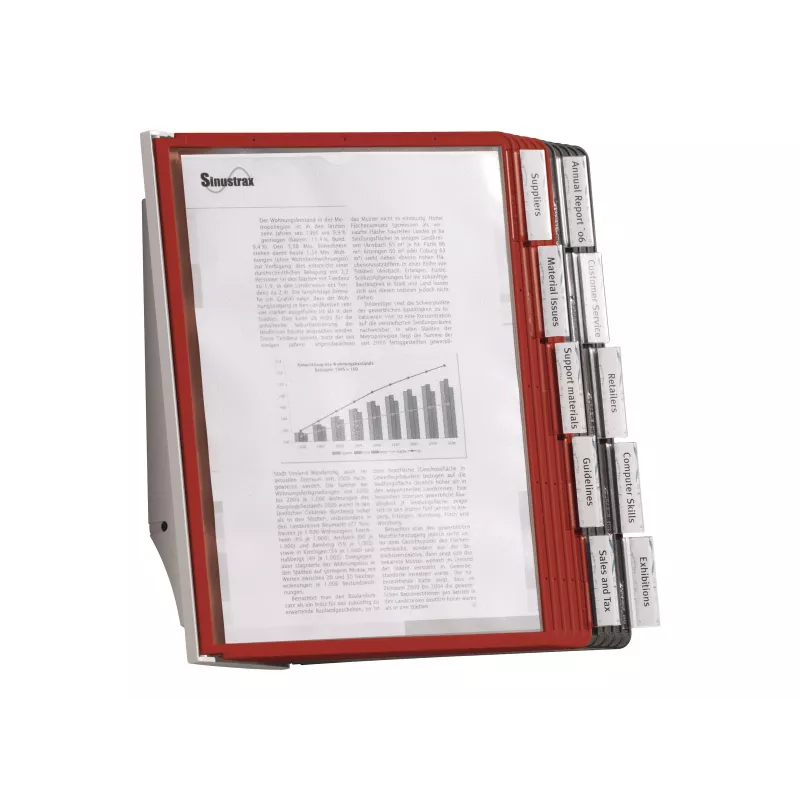 DURABLE SHERPA® WALL 10 System paneli ściennych do ekspozycji, A4, 10 paneli, szary 563100