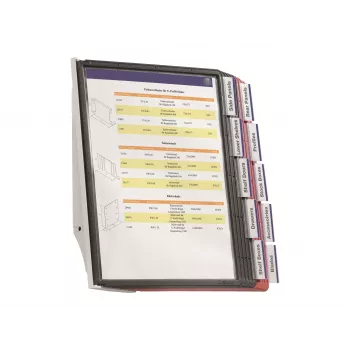 DURABLE SHERPA® WALL 10 System paneli ściennych do ekspozycji, A4, 10 paneli, szary 563100