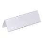 DURABLE VISIFIX® Tabliczka na stół z nazwiskiem w stylu namiotowym 61/122x210 mm, przezroczysty PVC, opakowanie 25 szt. (805219)
