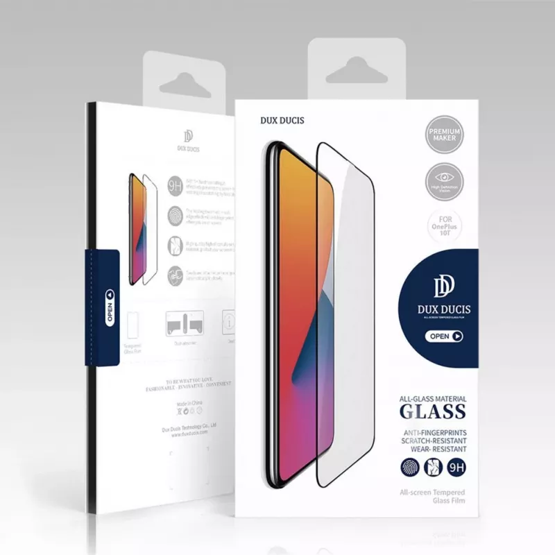 Dux Ducis 9D Szkło hartowane ochronne do OnePlus 10T / OnePlus Ace Pro 9H z czarną ramką