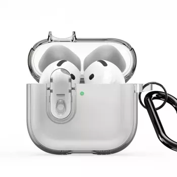 Dux Ducis Apple AirPods 4 PECL Series PC+TPU Cover with Hook Grey