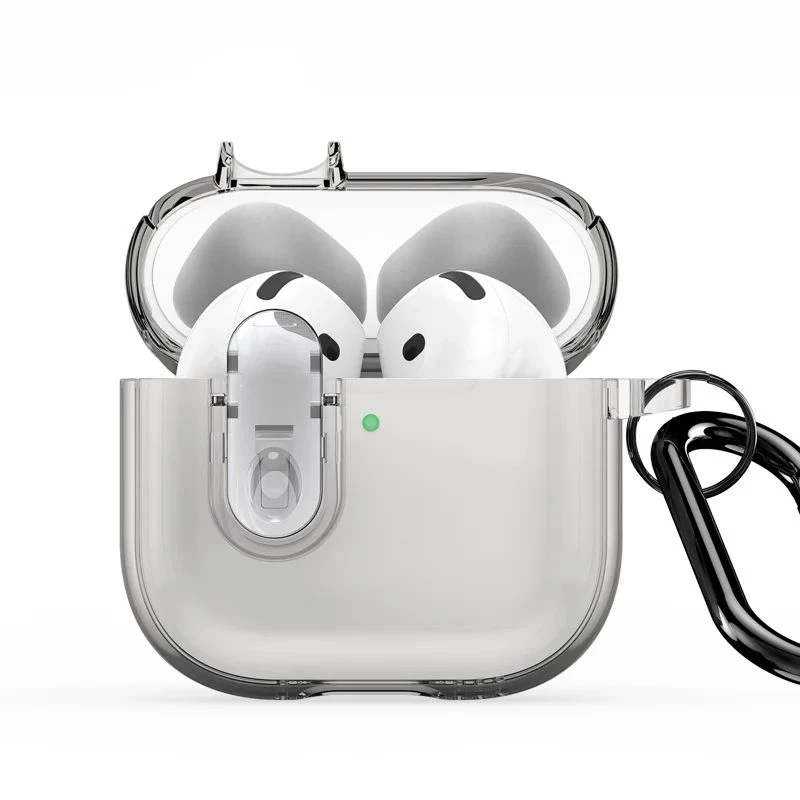 Dux Ducis Apple AirPods 4 PECL Series PC+TPU Cover with Hook Grey