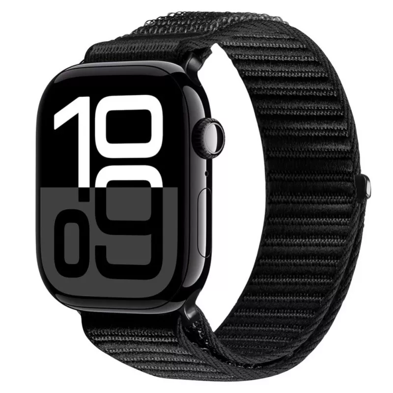 Dux Ducis Apple Watch 42/44/45/46/49mm YE Nylon Braided Loop Wrist Strap Black