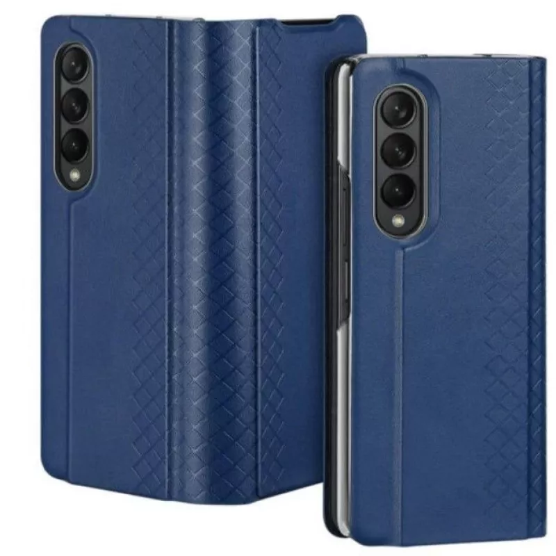 Dux Ducis Bril Series Flip Wallet Case dla Samsung Galaxy Z Fold4, Ciemnoniebieski