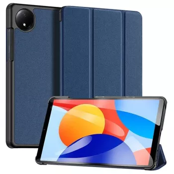 Dux Ducis Domo Series Tri-fold Stand PU Leather Tablet Cover dla Xiaomi Redmi Pad SE 8.7, Niebieski