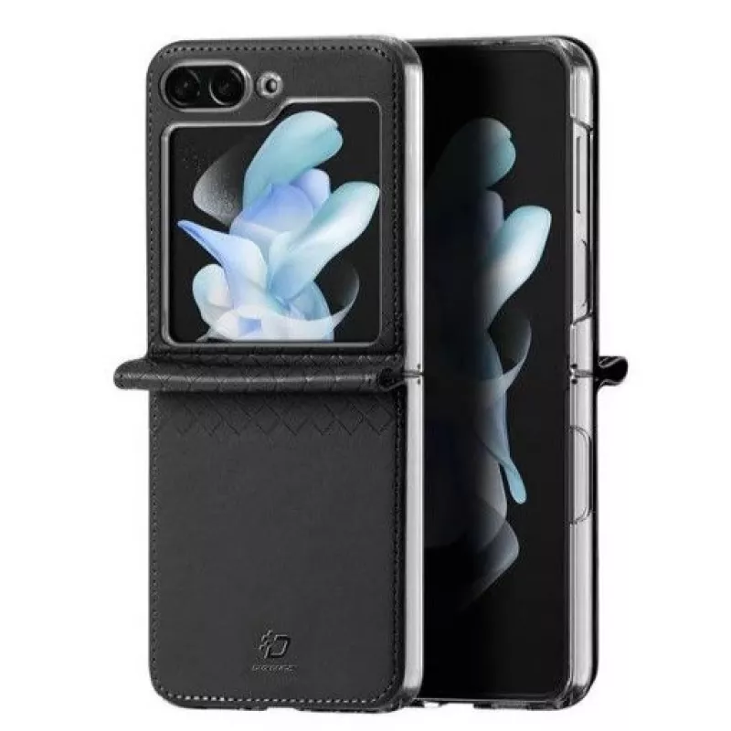 Dux Ducis Galaxy Z Flip5 5G Flip Leather Case Wallet Black