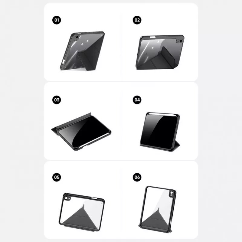 Dux Ducis Magi Case do iPad mini 6 (2021) Smart Cover z podstawką i uchwytem na Apple Pencil - Czarny