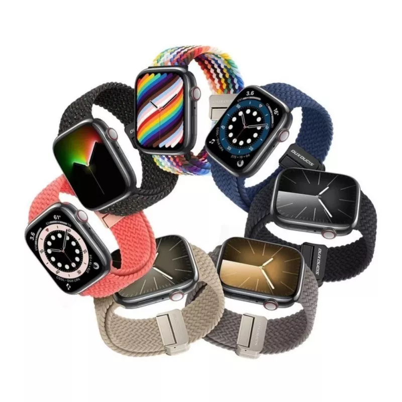 Dux Ducis Mixture Pro Stretchable Braided Watch Strap for Apple Watch 38/40/41 mm - Guava