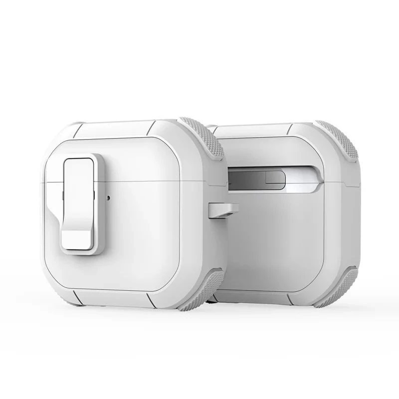 Dux Ducis PECP Series PC+TPU Cover with Hook for AirPods 4, White