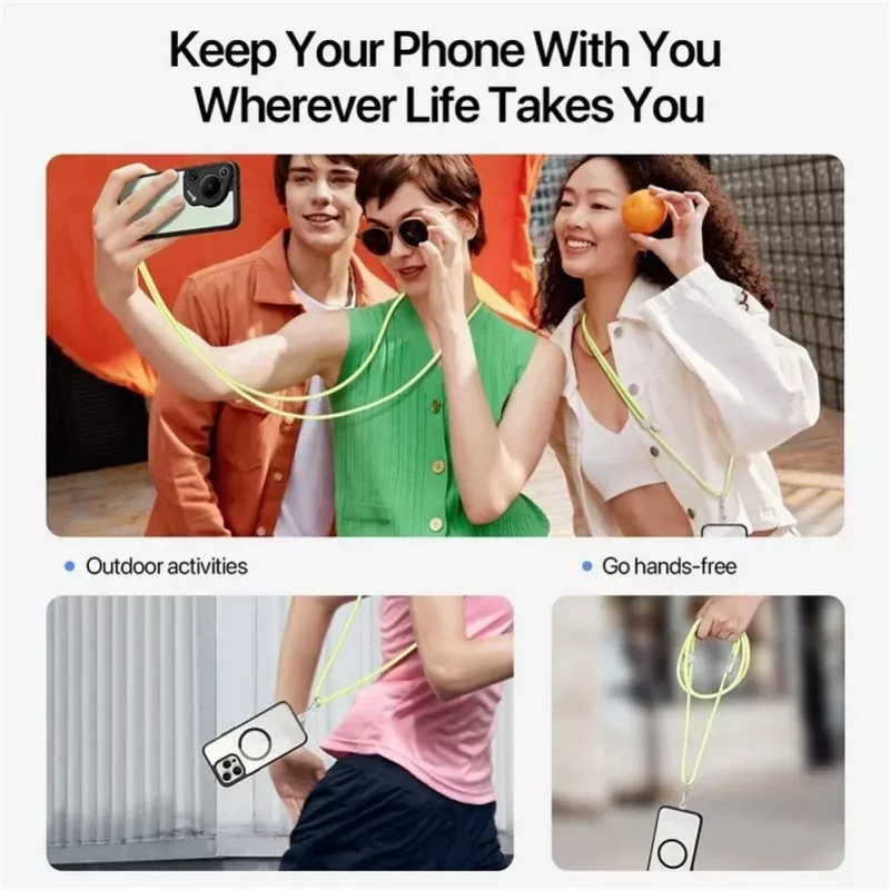 DUX DUCIS Plaz Pasek na telefon przez ramię Zielony/Żółty