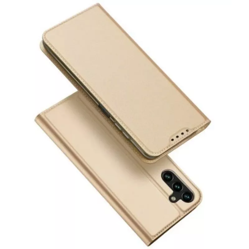 Dux Ducis Samsung Galaxy A14 5G Flip Card Wallet Stand Case Gold