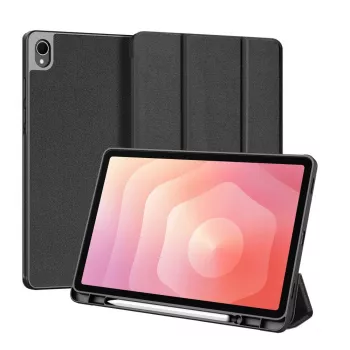 Dux Ducis Samsung Galaxy Tab S11 Domo Series Tri-fold Stand PU Leather Tablet Cover Black