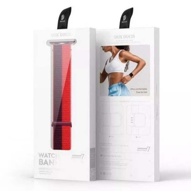 Dux Ducis Silicone Sport Band for Apple Watch 41/40/38mm - Red