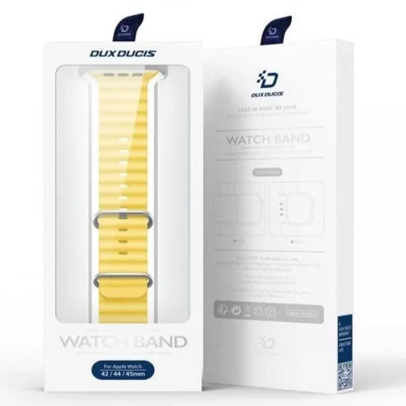Dux Ducis Silikonowy Pasek do Apple Watch 8/7/6/5/4/3/2/SE (38/40/41mm) - Żółty