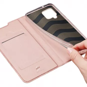 DUX DUCIS Skin Pro Flip Case dla Samsung Galaxy A54 5G, Różowy, Skóra PU z Kieszenią na Kartę i Podpórką