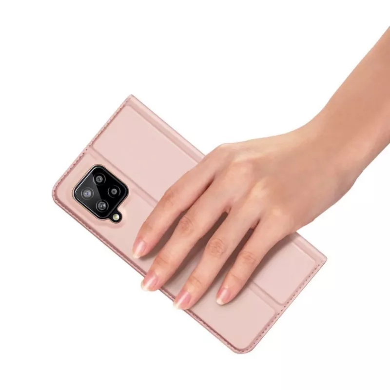 DUX DUCIS Skin Pro Flip Case dla Samsung Galaxy A54 5G, Różowy, Skóra PU z Kieszenią na Kartę i Podpórką