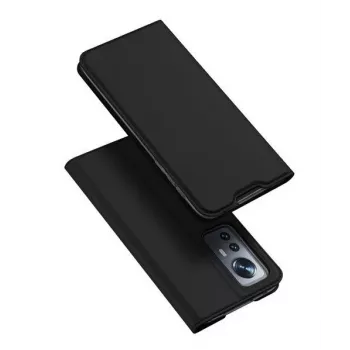 Dux Ducis Skin Pro Holster Cover Flip Case do Xiaomi 12X / 12, Czarny, Skóra PU, Kieszeń na kartę, Podpórka